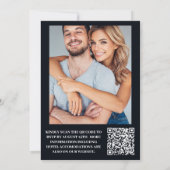 Foto Celestial Midnight Blue Stars Moon Wedding Einladung (Rückseite)