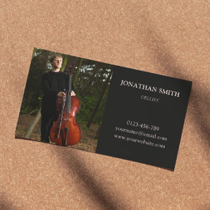 Foto Cellist Modern Musician Business Card Visitenkarte