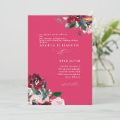 Foto Cerize Floral Elegante Hochzeit Einladung (Stehend Vorderseite)