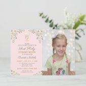 Foto Chalice Pink Einladung (Stehend Vorderseite)