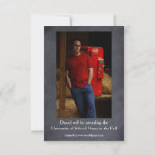 Foto Chalkboard Hintergrund - 3x5 Grad Bekanntgabe Einladung (Rückseite)