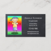 Foto Chalkboard Lehrer individuelle Illustrationen Visitenkarte (Rückseite)