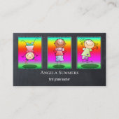 Foto Chalkboard Lehrer individuelle Illustrationen Visitenkarte (Vorderseite)