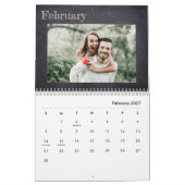 Foto Chalkboard Modernes Collage Kalender (Feb 2027)