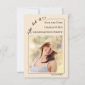 Foto Champagner Abschlussfeier Save the Date (Vorderseite)