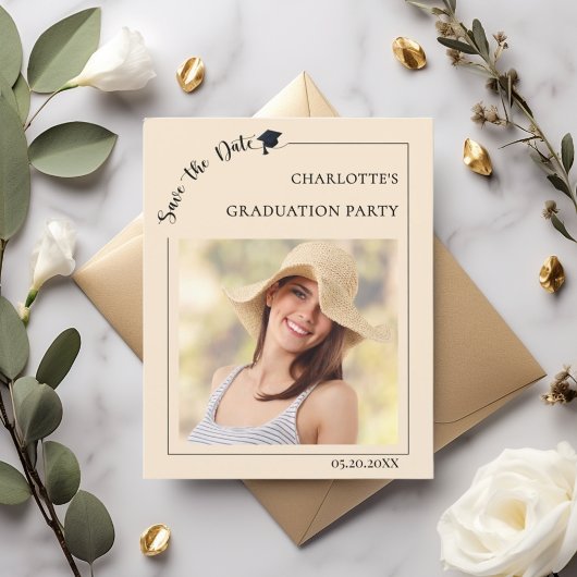 Foto Champagner Budget Absolventen Save the Date Flyer