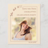 Foto Champagner Graduierung Save the Date Flyer (Vorne)