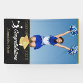 Foto Cheerleader Black Abschluss Gratulation Banner (Horizontal)