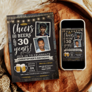 Foto Cheers and Bers 30. Geburtstagseinladung Einladung