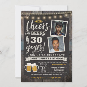 Foto Cheers and Bers 30. Geburtstagseinladung Einladung