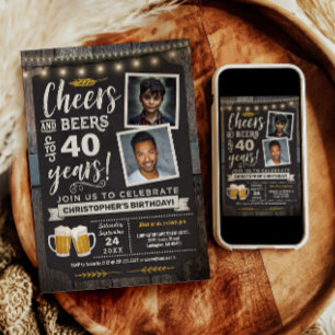 Foto Cheers and Bers 40. Geburtstagseinladung Einladung