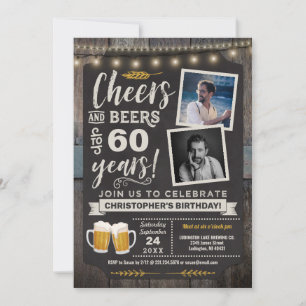 Foto Cheers and Biere 60. Geburtstagsfeier Einladung