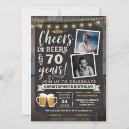 Foto Cheers and Biere 70. Geburtstagsfeier Einladung