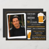 Foto Cheers und Biere Einladung Erwachsene Geburts (Vorne/Hinten)