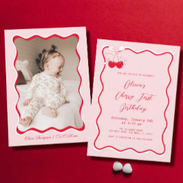 Foto Cherry Birthday Party Einladung