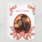 Foto Cherry Blossom Chinesische Hochzeit Einladung (Vorderseite)