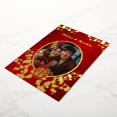 Foto Cherry Blossom Chinesische Hochzeit Folieneinladung (Gedreht)