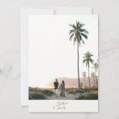 Foto| Chic Minimalistisch Wedding Save the Date (Rückseite)