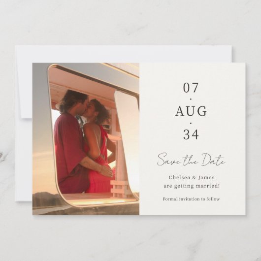 Foto | Chic Minimalistisch Wedding Save the Date (Vorderseite)