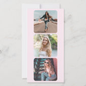 Foto Chic Trendy Modern Pink Nail Polnisch Dankeskarte (Rückseite)