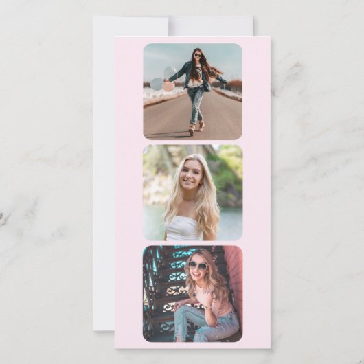 Foto Chic Trendy Modern Pink Nail Polnisch Dankeskarte (Rückseite)