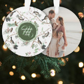 Foto Chickadevogel Berries & Pinecones Ornament