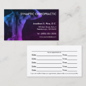 Foto-Chiropraktik-Verabredungs-Karten Terminkarte (Vorne/Hinten)