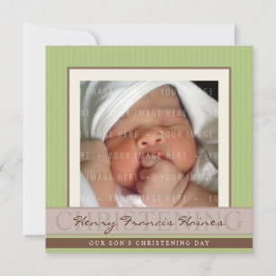 FOTO CHRISTENING ERSUCHT :: elegant 9Q Einladung