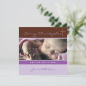 FOTO CHRISTENING ERSUCHT :: Glaube 6SQ Einladung (Stehend Vorderseite)