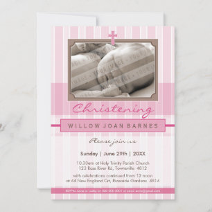 FOTO CHRISTENING ERSUCHT :: stilvoll 2P Einladung
