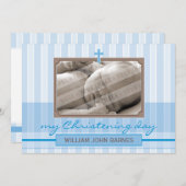 FOTO CHRISTENING ERSUCHT :: stilvoll 4L Einladung (Vorne/Hinten)