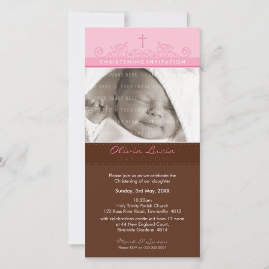 FOTO CHRISTENING INVITAATIONS :: elegant 7 (Vorderseite)