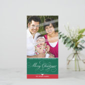 FOTO CHRISTMAS CARD :: bezaubernder Typ 2 Feiertagskarte (Stehend Vorderseite)