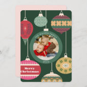 Foto Christmas Family Card Einladung (Vorne/Hinten)