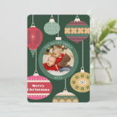 Foto Christmas Family Card Einladung (Stehend Vorderseite)