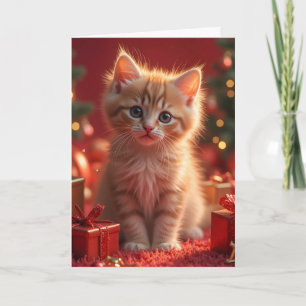 FOTO CHRISTMAS-KARTE CAT PET CUSTOM KARTE