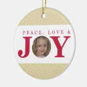FOTO CHRISTMAS ORNATION :: Peace Liebe & joy 2 Keramikornament (Links)