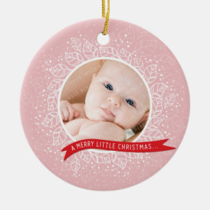 FOTO CHRISTMAS ORNATION: Winterpflanzen 3 Keramik Ornament