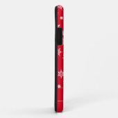 Foto Christmas Red Niedlich Reindeer White Script Case-Mate iPhone Hülle (Hinten/Rechts)