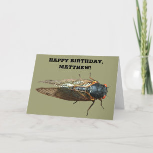 Foto Cicada Bug, Insekt Personalisiert Geburtstag Karte