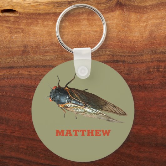 Foto Cicada Insect Bug Personalisiert Schlüsselanhänger (Vorderseite)