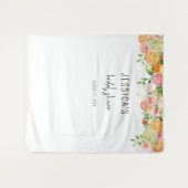 Foto "Citrus Floral Brautparty Background" Wandteppich (Vorderseite (Horizontal))