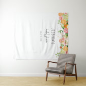 Foto "Citrus Floral Brautparty Background" Wandteppich (Beispiel (Horizontal))