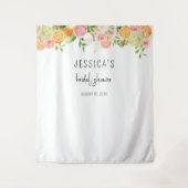 Foto "Citrus Floral Brautparty Background" Wandteppich (Vorderseite)