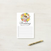 Foto Citrus Wedding To do list Post-it Klebezettel (Auf Schreibtisch)