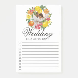 Foto Citrus Wedding To do list Post-it Klebezettel