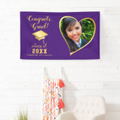 Foto Class 2025 Lila und Gold Abschluss Banner (Insitu)