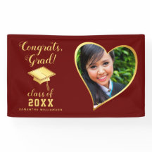 Foto Class 2025 Maroon Red and Gold Abschluss