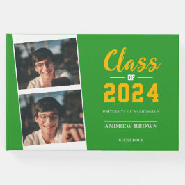 Foto Class of Pastel Green and Gold Guest Book Gästebuch