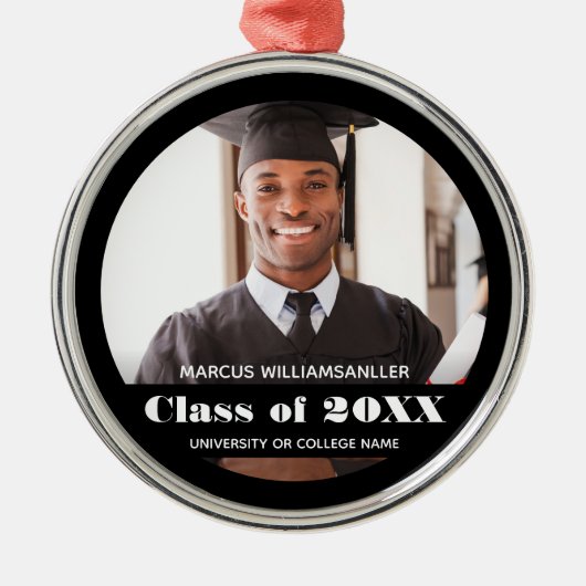 Foto Class Year Black Abschluss Ornament Aus Metall (Vorne)